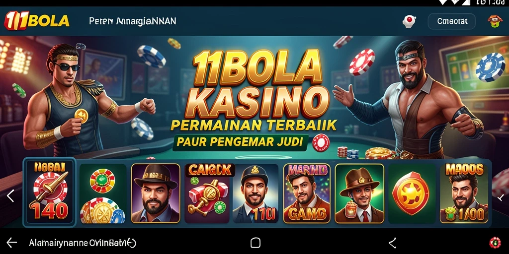 Tampilan aplikasi 11BOLA menampilkan gameplay Kasino yang menarik.