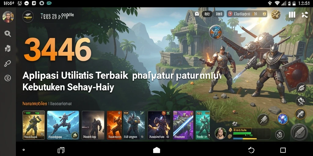 Tampilan antarmuka utama aplikasi Utility 3446 yang menarik.