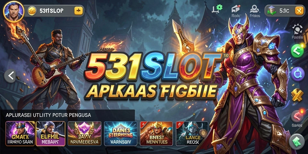 Tampilan antarmuka utama 531SLOT dengan fitur-fitur Utility.