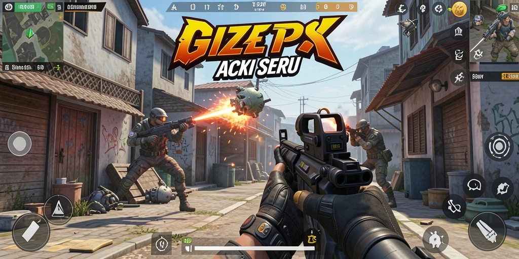 Tampilan gameplay seru di dalam 5ZK dengan pertempuran yang intens.