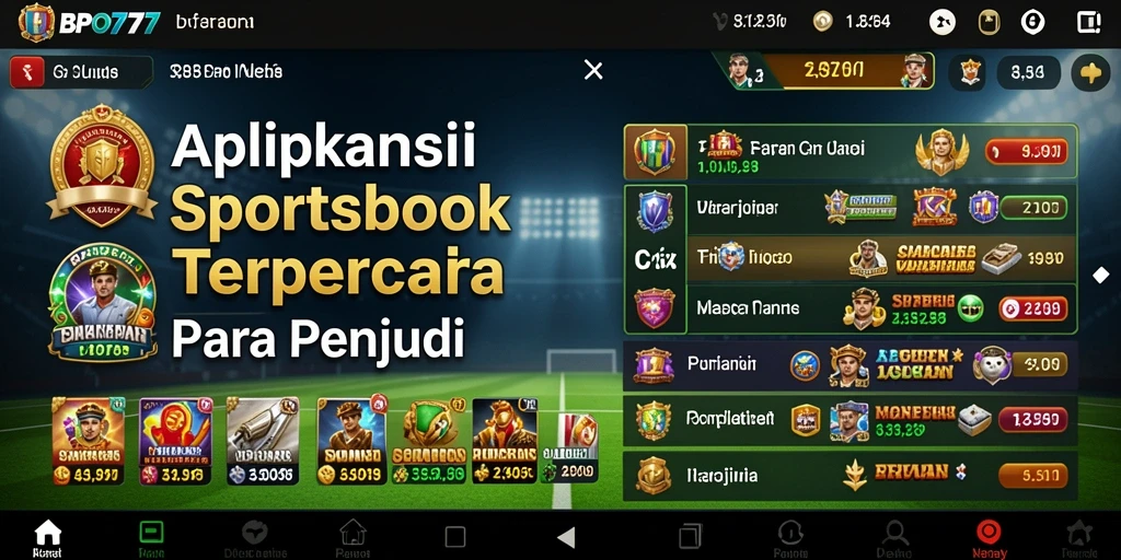 Screenshot utama BPO777 menampilkan antarmuka taruhan olahraga.
