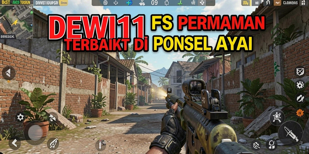 Screenshot DEWI11 menunjukkan aksi intens dalam permainan FPS yang mendebarkan.