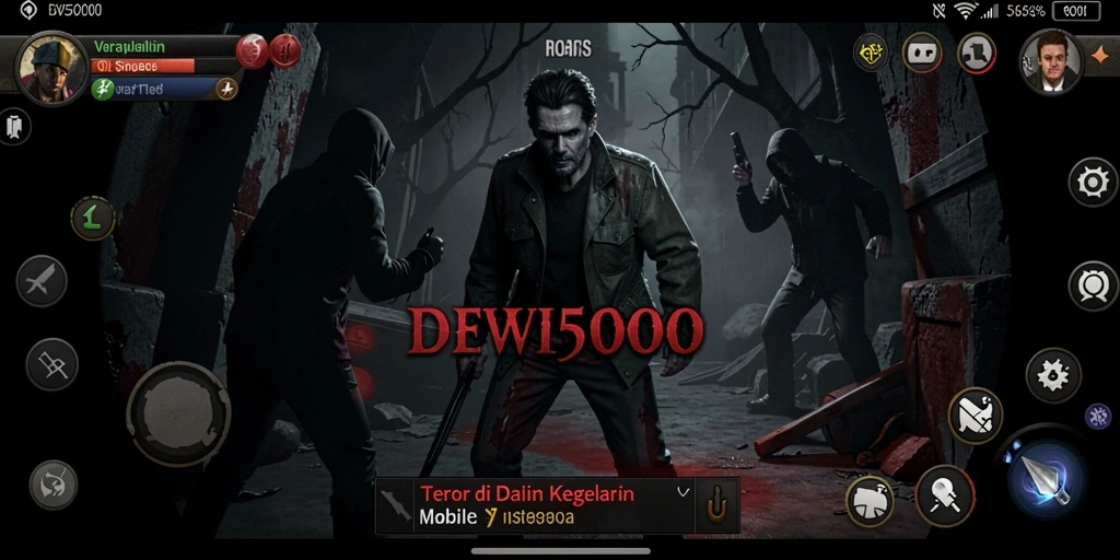 Tampilan screenshot DEWI5000 menampilkan atmosfer horror yang mencekam dan penuh misteri.