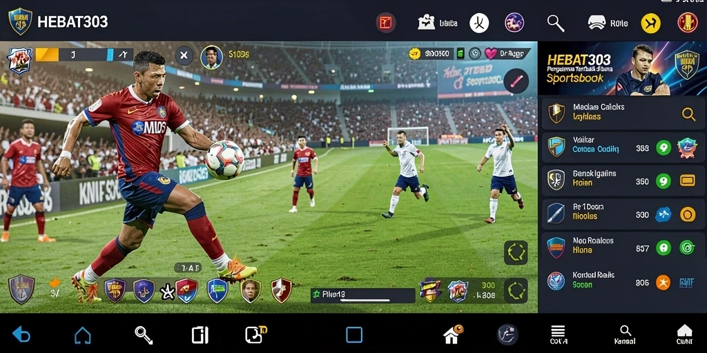 Tampilan menarik gameplay Sportsbook di HEBAT303.
