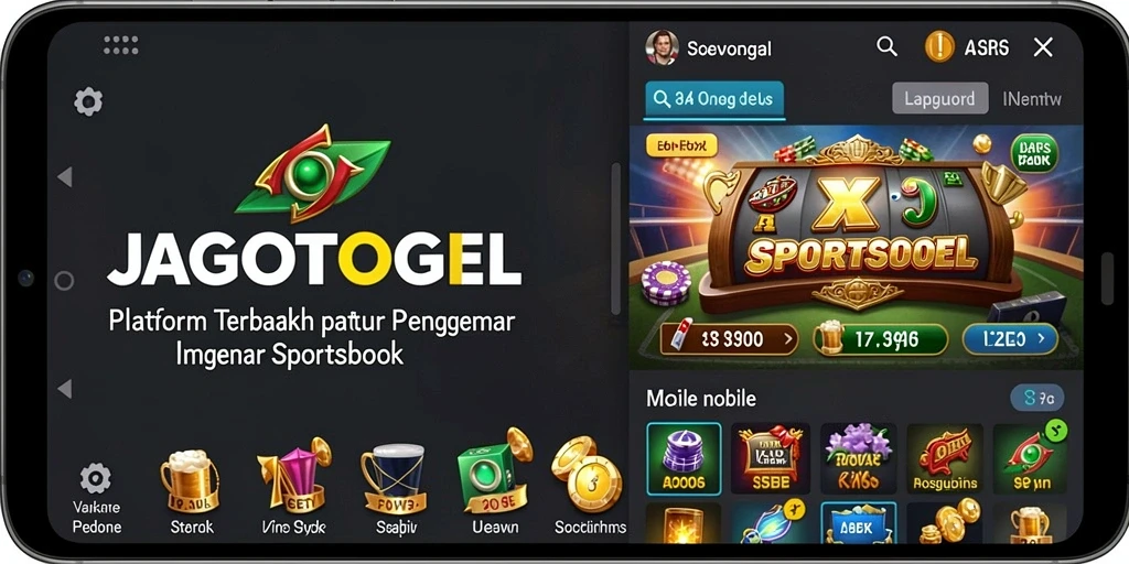 Tampilan utama JAGOTOGEL dengan opsi taruhan olahraga yang beragam.
