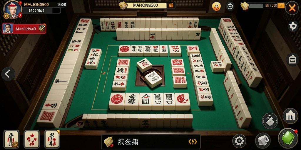 Screenshot gameplay <strong>MAHJONG500</strong> menampilkan aksi seru dan strategi dalam permainan Mahjong.