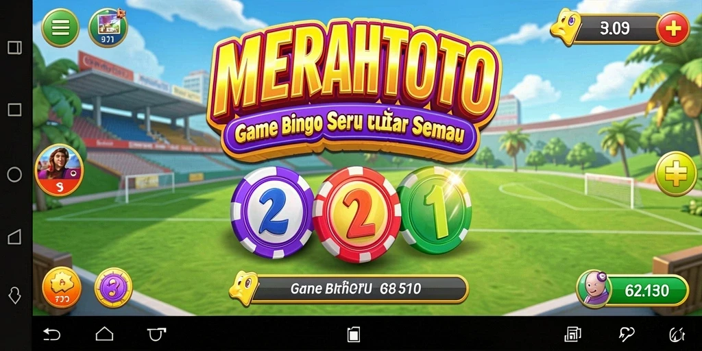 Tampilan gameplay MERAHTOTO dengan keseruan permainan Bingo.
