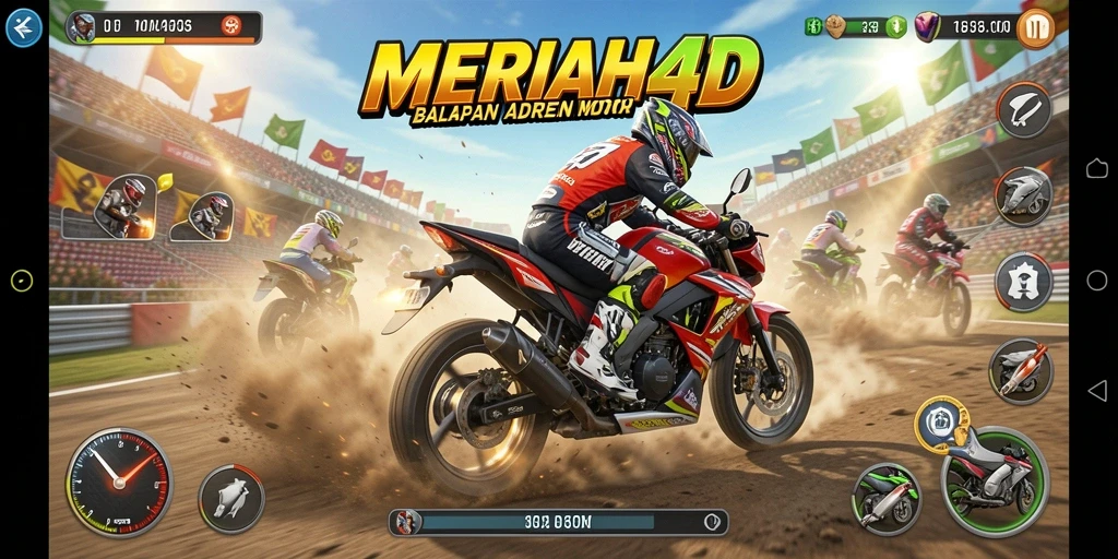 Gameplay seru balapan motor di MERIAH4D.