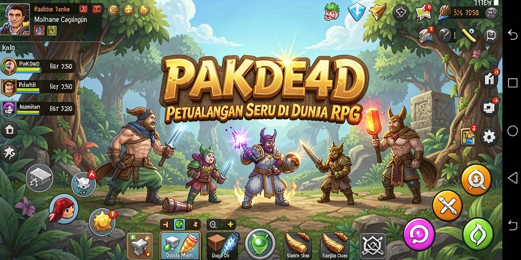Screenshot gameplay PAKDE4D menunjukkan aksi seru dan karakter yang beragam.