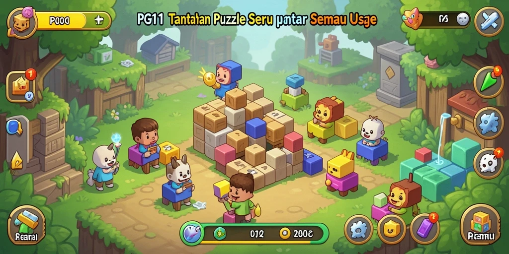 Tampilan gameplay puzzle yang menantang dan menarik di PG11.