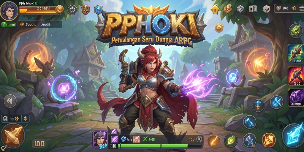 Tangkapan layar gameplay dari PPHOKI yang menunjukkan pertempuran epik dalam dunia ARPG.