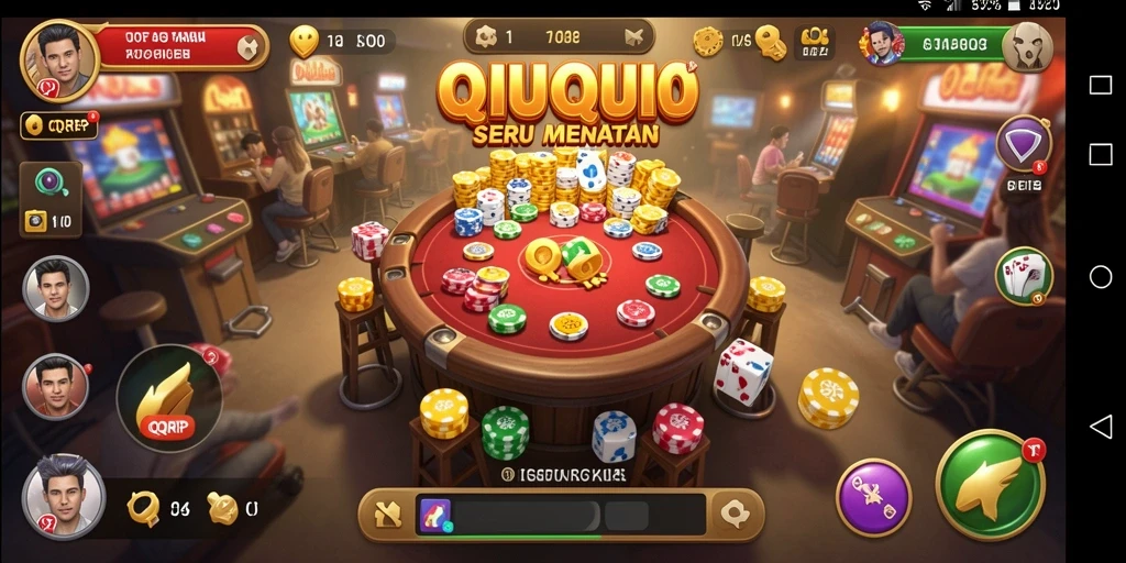 Tampilan gameplay QiuQiu yang kompetitif dan seru.