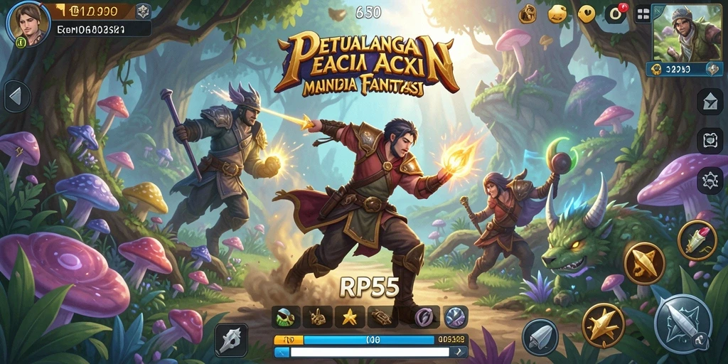 Tangkapan layar menampilkan aksi seru dalam pertempuran ARPG.