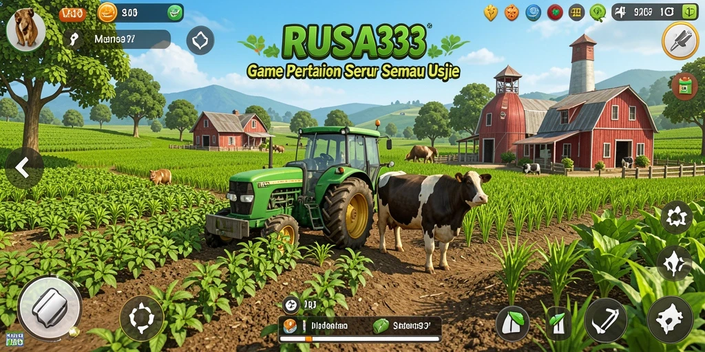 Tampilan gameplay RUSA33 yang menarik dengan aktivitas bertani.