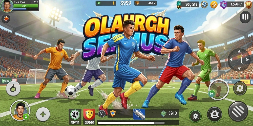 Tangkapan layar menunjukkan momen mendebarkan dalam permainan olahraga S9S9.