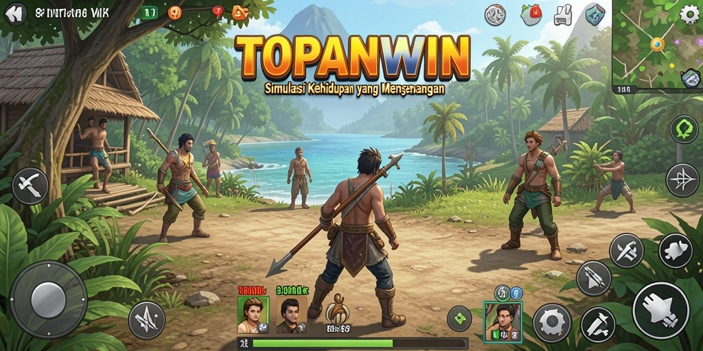 Screenshot menunjukkan gameplay interaktif menarik dari TOPANWIN.