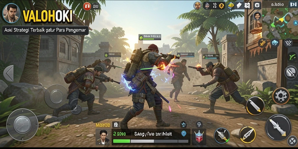 Screenshot VALOHOKI yang menunjukkan aksi strategis yang mendebarkan.