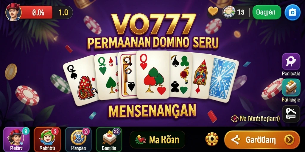 Screenshot dari gameplay VO777 dengan tampilan menarik dan seru saat bermain Domino.